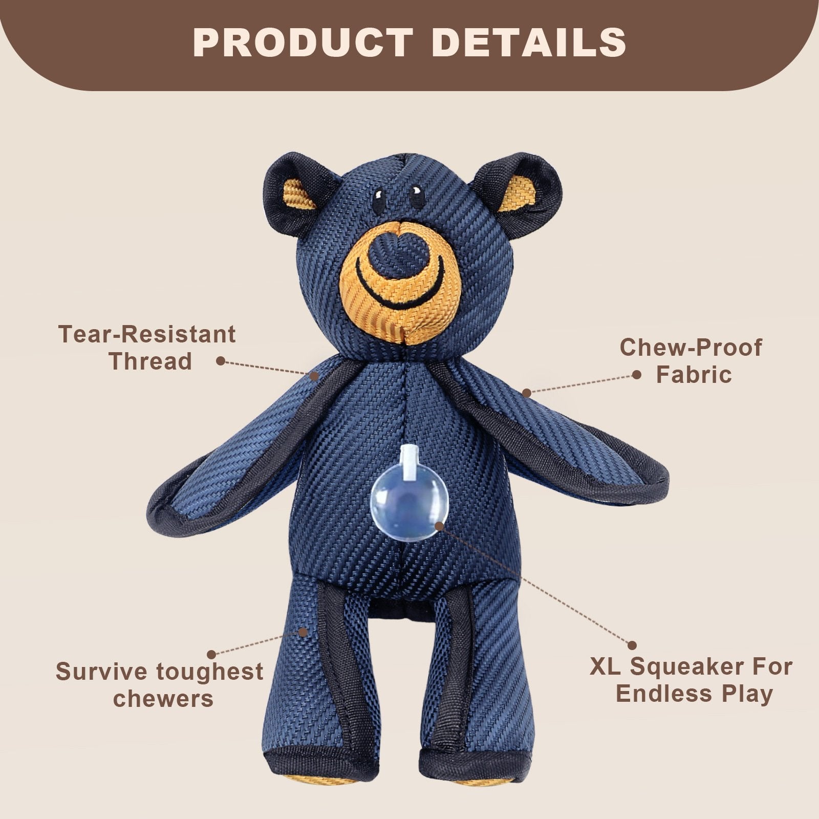 🔥Last Day 48% OFF-🧸2026 New Mighty Bear Pet Toy