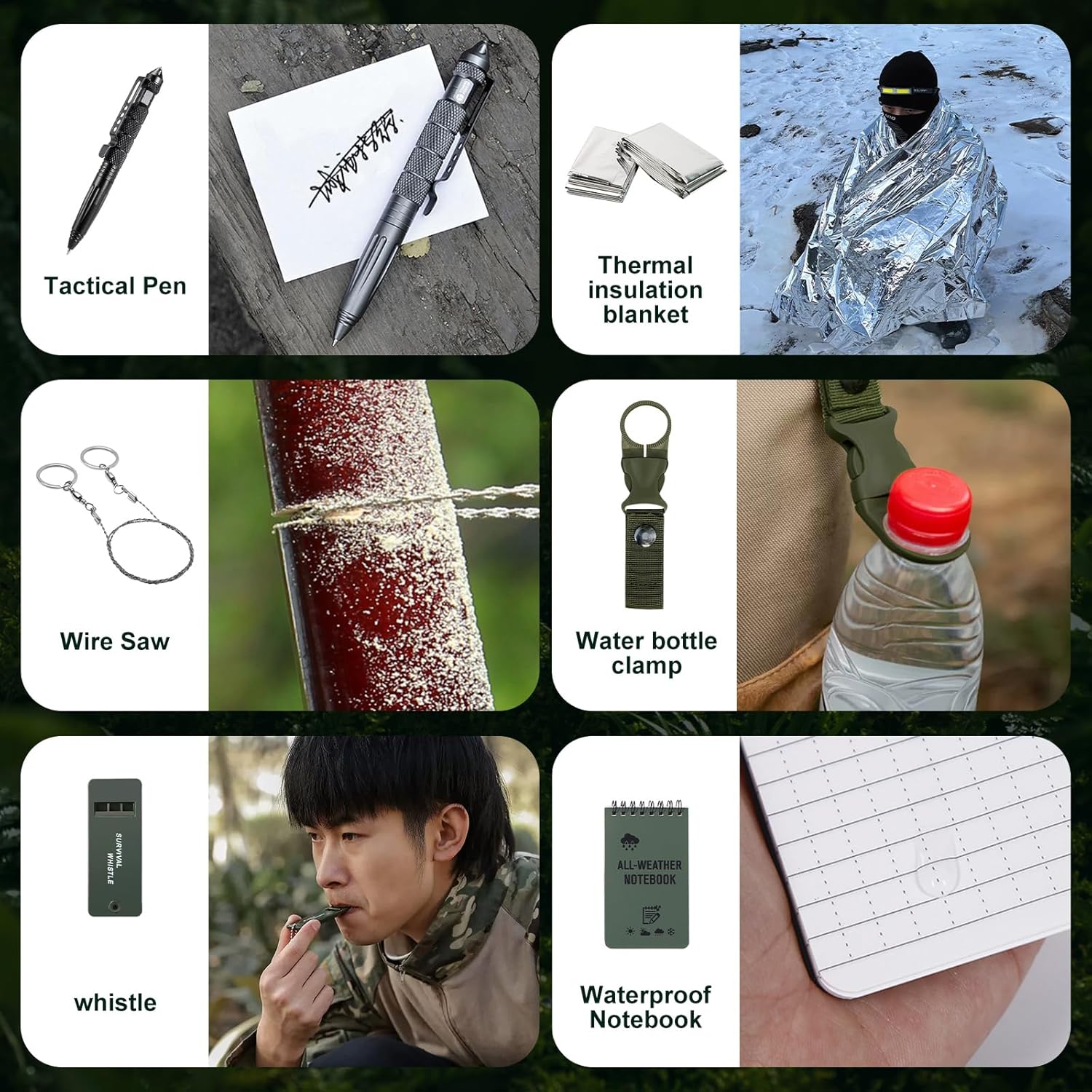 Advent Calendar Survival Kit - 24-Day Christmas Countdown Calendar Emergency Survival Kit