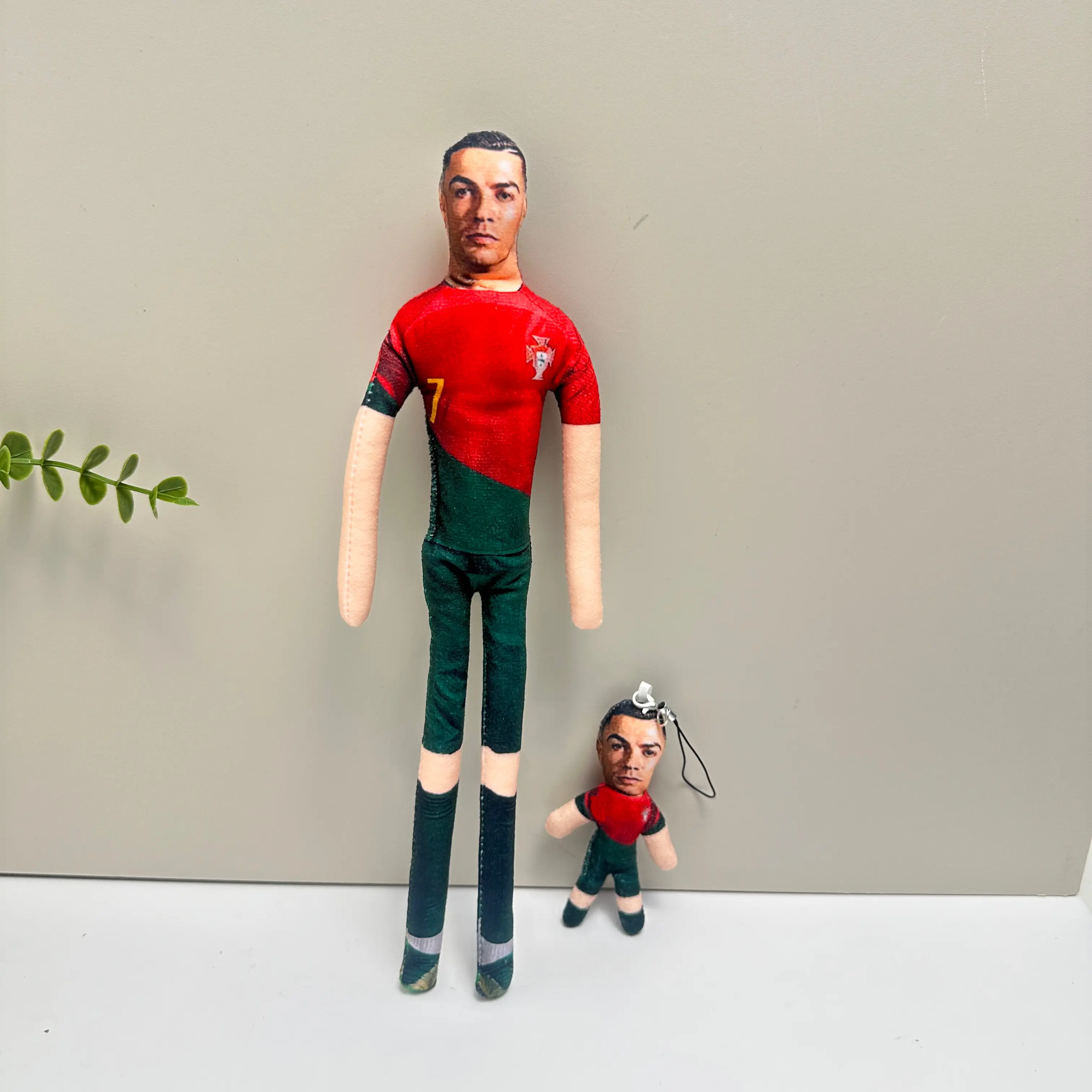Soccer Player Plush Doll, Poseable Jointed Plush Figure, Soft Stuffed Toy