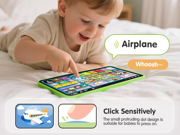 hahaland 5-Language Learning Tablet for Toddlers 1-3 &ndash; New Version Educational Toy with Sounds & Speech Therapy &ndash; Early Development Easter Gifts for Boys, Girls, Baby, Toddler, Ages 1 2 3