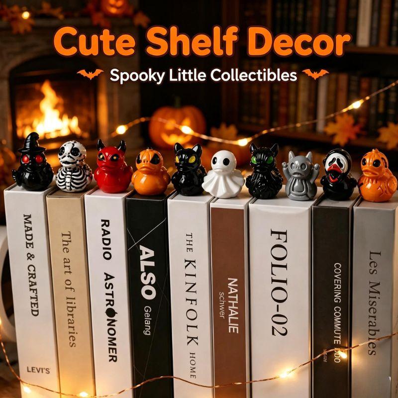 Mini Devil Ghost Skull Resin Ducks, Cute Spooky Desktop Decor, Creative Desktop Ornament, Mini Garden Ornament, Home Decor Ornament, Halloween Christmas Decoration, Party Gift, Decorative Piece, Decorative Ornaments