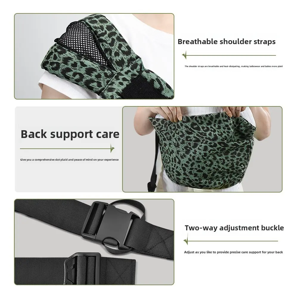 Adjustable Baby Carrier Strap, Upgraded Toddler Harness, Ergonomic Design, Comfortable Infant Wrap, Travel Friendly, Lightweight Ergonomic Carrier, 10-45 Lbs, Leopard Print #GLOBAL PICKS