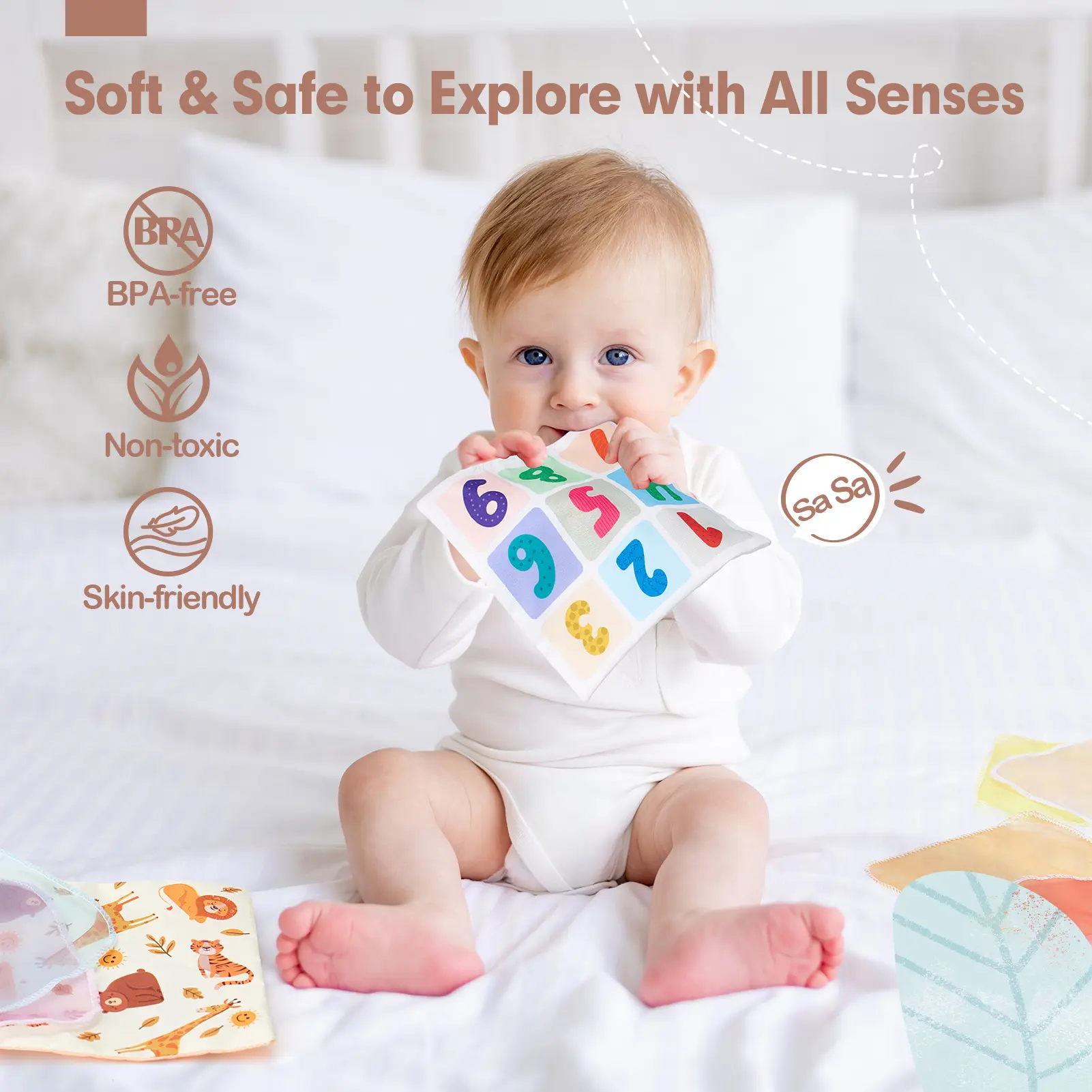 Baby Tissue Box Toy-Stuffers 6-18 Months Old Sensory Pulling Play Scarf Toy Montessori Toys Must Haves Valentines Day Baby Gifts Easter Basket Stuffers Creative Magnetic Blocks Math Learning Blocks