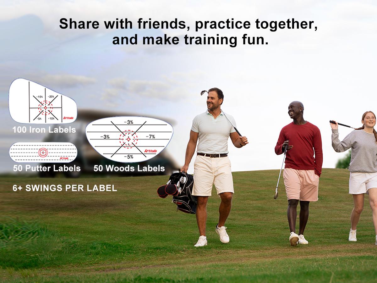 Arttodo Golf Impact Tape, Golf Impact Sticker, Golf Ball Tracker, Self-Teaching Sweet Spot and Consistency Analysis, Golf Gift Arttodo Golf Impact Tape, Golf Impact Sticker, Golf Ball Tracker, Self-Teaching Sweet Spot and Consistency Analysis, Golf Gift