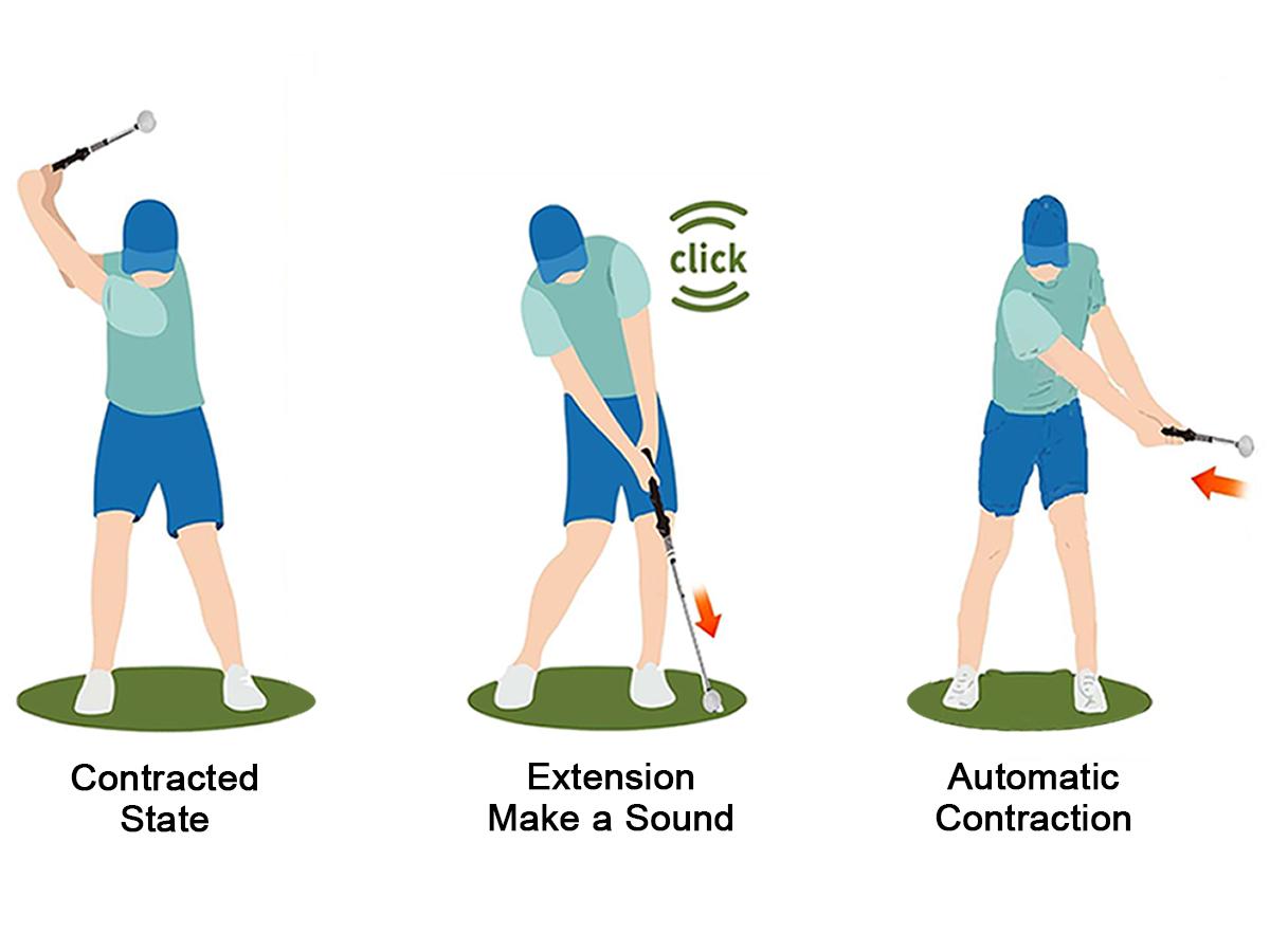 Arttodo Retractable Golf Swing Training Aid, Telescopic club, Click Sound Stick Trainer, Golf Warm Up, Grip Trainer, Strength, Tempo Training Aids, Golf Gift Arttodo Retractable Golf Swing Training Aid, Telescopic club, Click Sound Stick Trainer, Golf Warm Up, Grip Trainer, Strength, Tempo Training Aids, Golf Gift