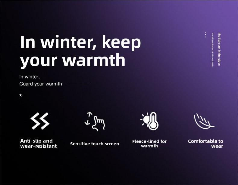 Outdoor Winter Gloves Touchscreen Windproof Full-Finger Fleece Lined for Men Women Sports Travel Daily Activities Unisex