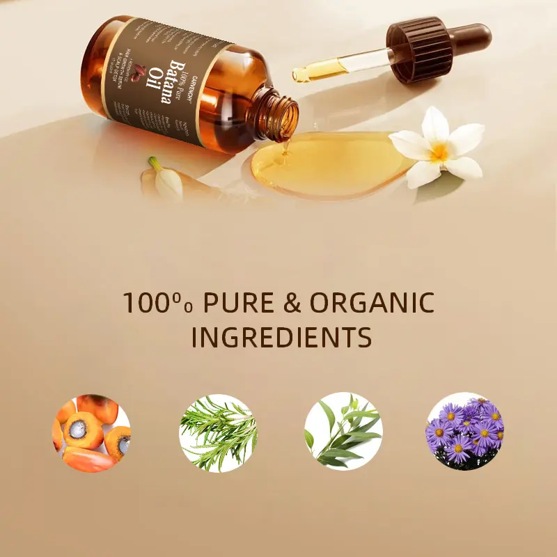 Batana Oil,Strong & Healthy Hair, Make Hair Longer Fuller Thicker, Organic Batana Oil with Rosemary,Organic Rosemary Oil Vitamin E Nourish Scalp,for All Hair Types,