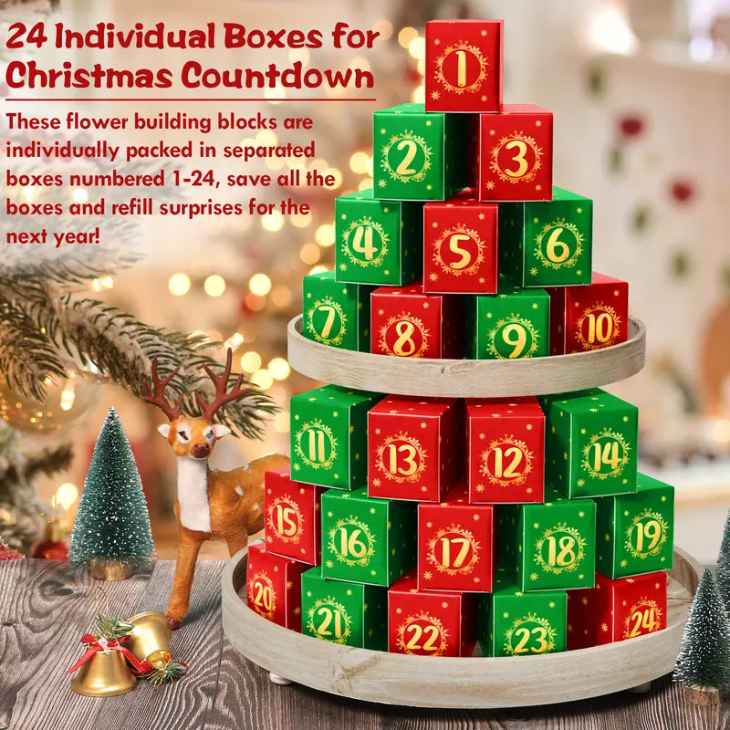 2026 Christmas Advent Calendar 24 Days Countdown Gifts Box Puzzle Toys