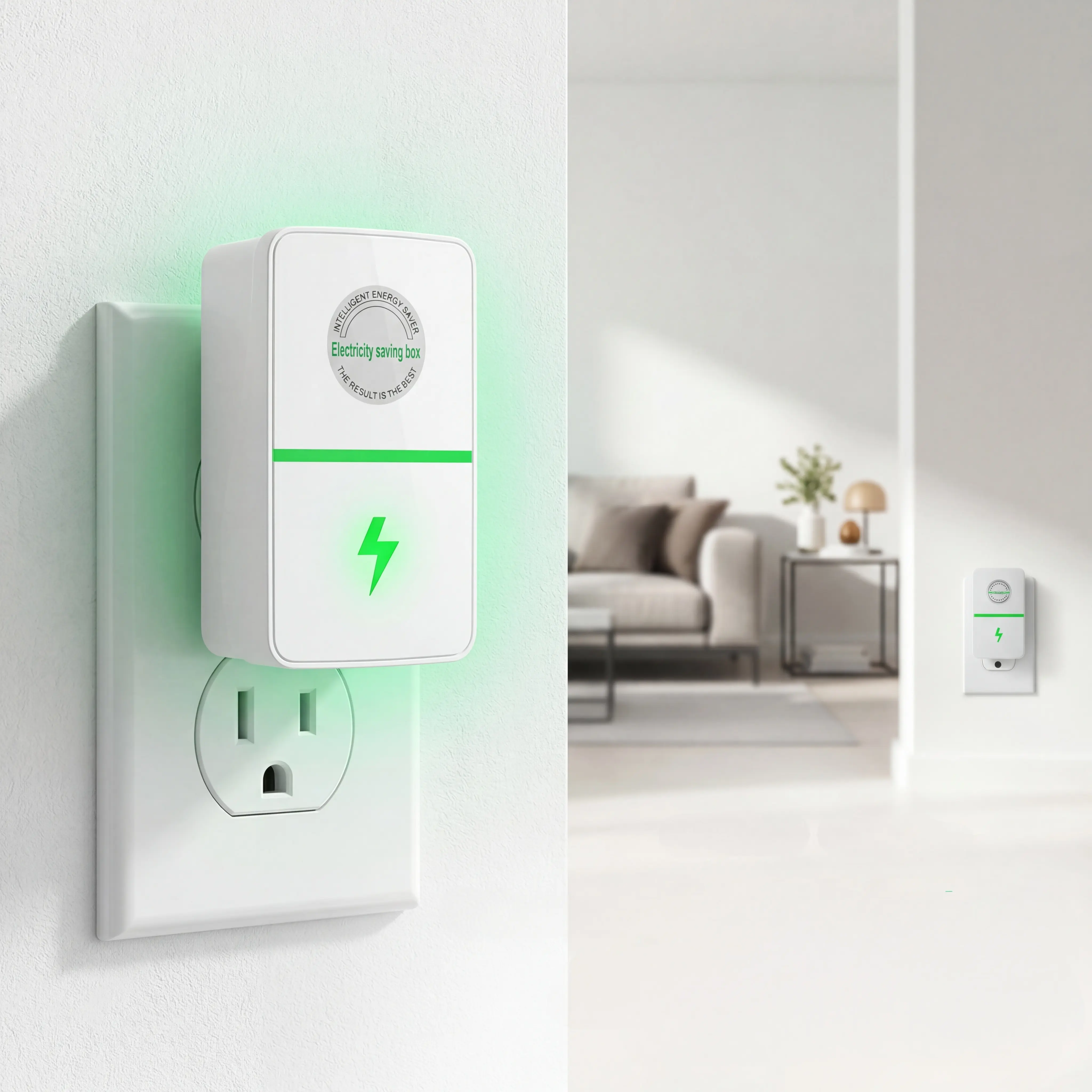 Plug-In Power Box with US Plug 2026 Updated Design, Compatible with 90–250V Input Range
