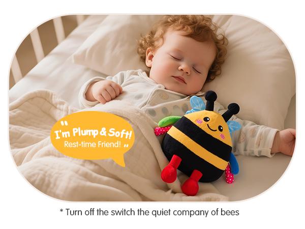 hahaland Baby Toy for 6-12 Months &ndash; Crawling Musical Dancing Bouncing Learning Bee Plush,Abeja que baila/Abeja que canta/ Interactive,48 Songs & Repeat what you say,Tummy Time Toy infant toy for Birthday 0-3 Months/6-12 Months,Cute Gifts Play