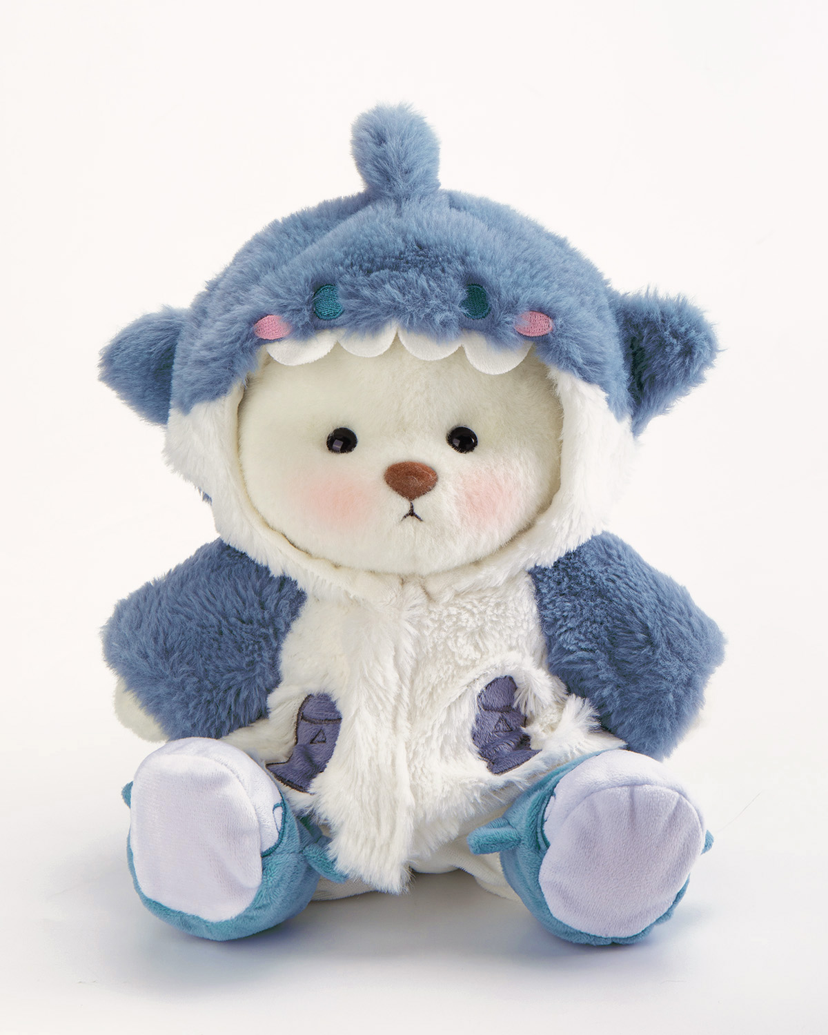 Fluffy Shark Bear | Handmade Jointed Teddy Bear Gift