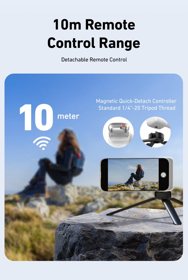 【TikTokShopBlackFriday】TELESIN Magnetic Phone Camera Grip with Wireless Shutter &ndash; DSLR-Style Handle for iPhone & Android, 1/4" Screw, Ergonomic Design, Perfect for Vlogging, Selfies, and Steady Shots, Compatible with iPhone 17