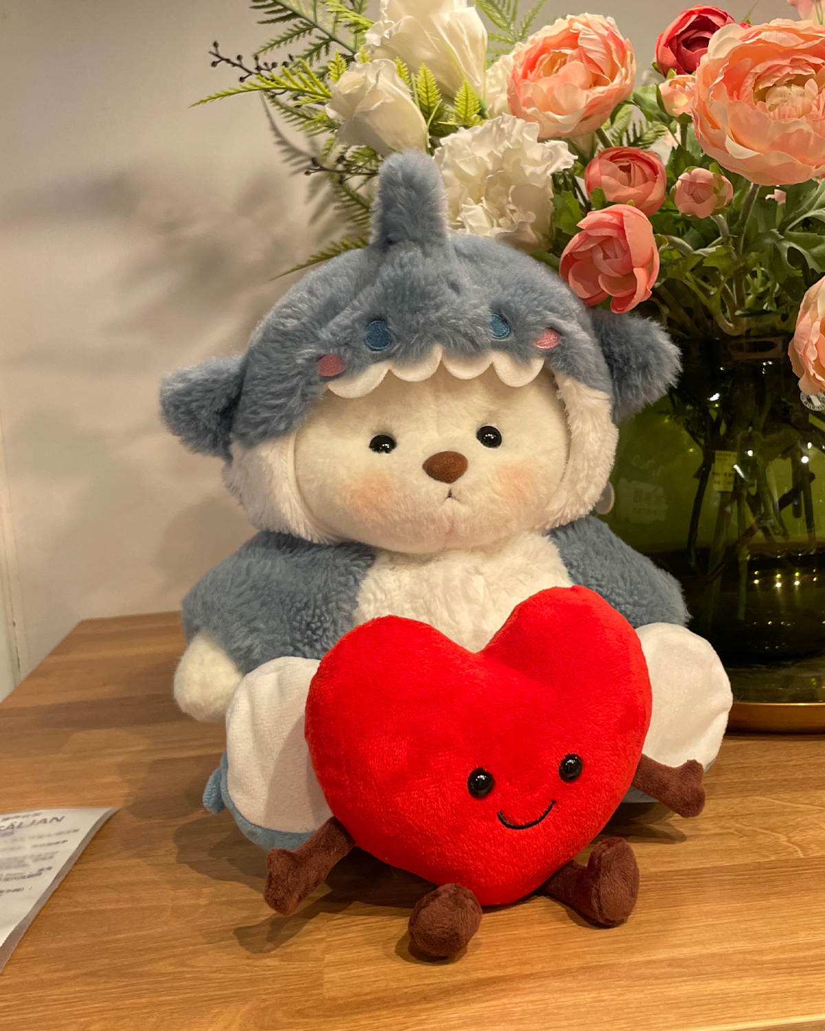 Fluffy Shark Bear | Handmade Jointed Teddy Bear Gift