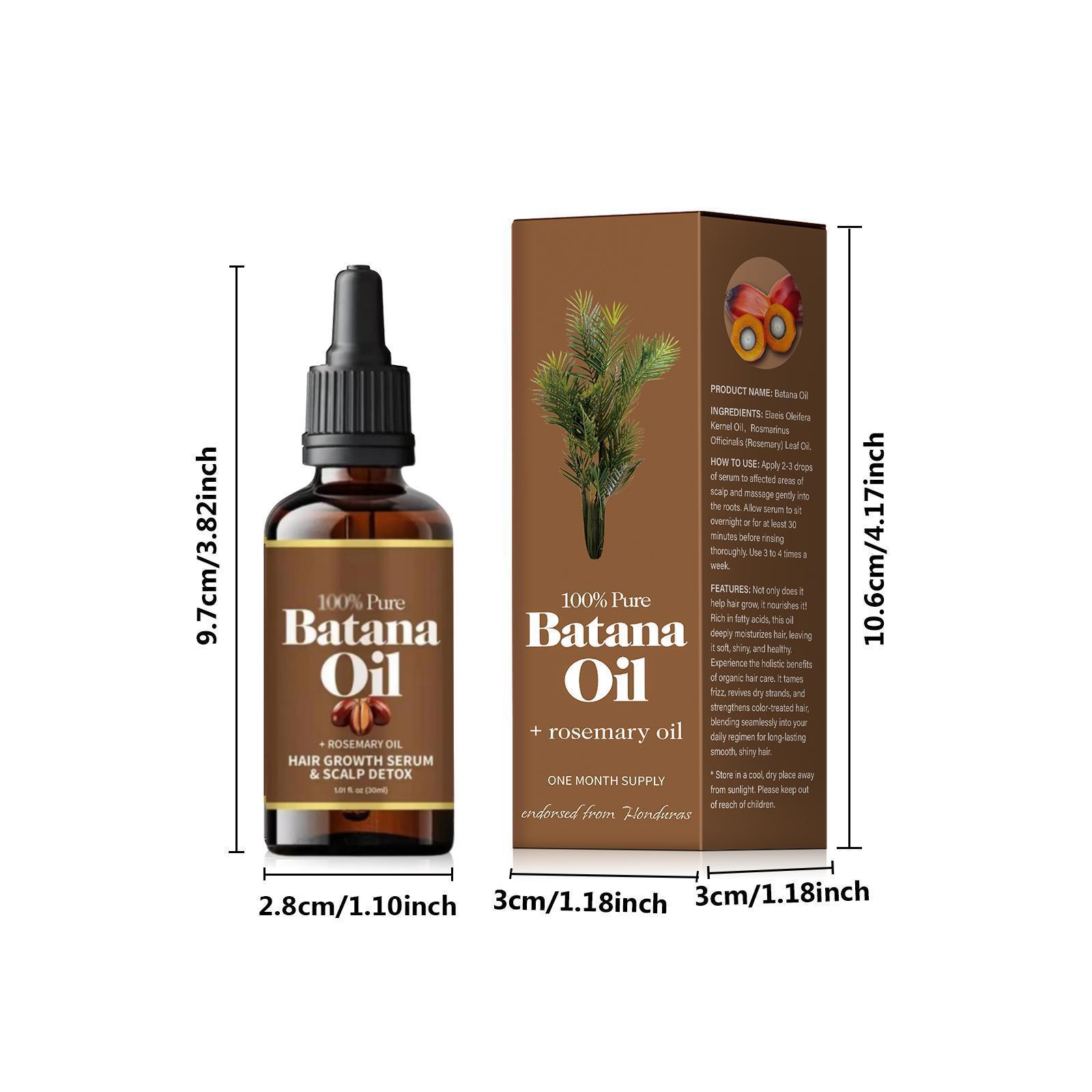 Batana Oil,Strong & Healthy Hair, Make Hair Longer Fuller Thicker, Organic Batana Oil with Rosemary,Organic Rosemary Oil Vitamin E Nourish Scalp,for All Hair Types,