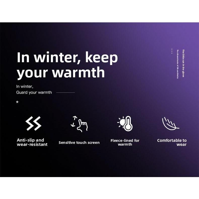 Outdoor Winter Gloves Touchscreen Windproof Full-Finger Fleece Lined for Men Women Sports Travel Daily Activities Unisex