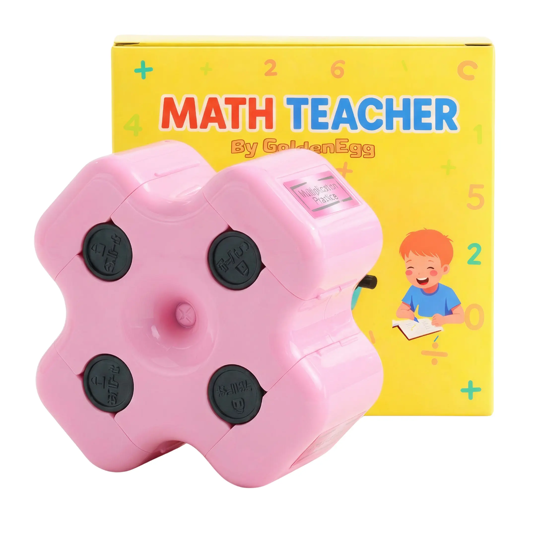 Math Teacher 4 in 1 Math Roller Stamp, Addition Subtraction  Multiplication Practice Tool, Math Stamp Roller for Kids  Ages 5-9 Classroom Home Use, Math Gift for Kids