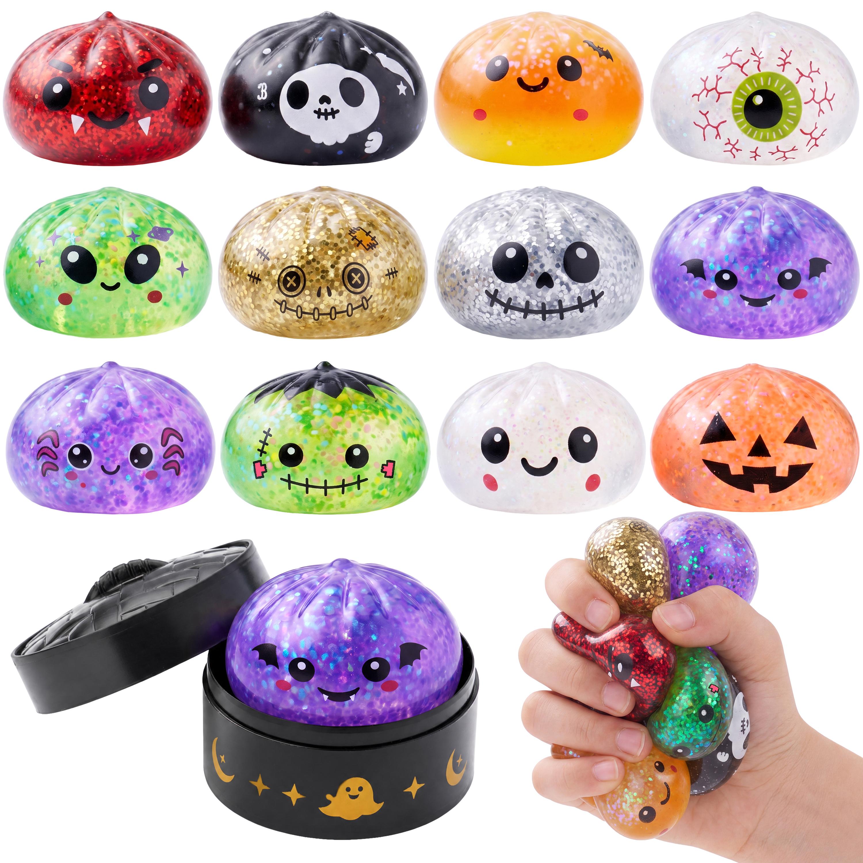Halloween Dumpling Stress Relief Toys, 1pcs/3pcs/6pcs/8pcs/12pcs with Steamer Storage Boxes,Slow‑rebound maltose squishy toys, ideal for Halloween party gifts, featuring grimace pumpkin and little devil designs,12pcs Mini Dumpling(5cm) Halloween Dumpling Stress Relief Toys, 1pcs/3pcs/6pcs/8pcs/12pcs with Steamer Storage Boxes,Slow‑rebound maltose squishy toys, ideal for Halloween party gifts, featuring grimace pumpkin and little devil designs,12pcs Mini Dumpling(5cm)