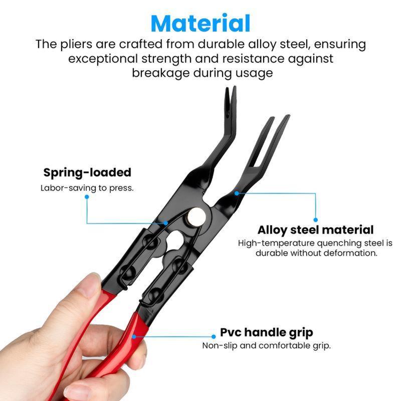 Panel Clip Pliers,Easily Removes Trim and Upholstery Clips And FastenersPrevents,Clip Removal Plier,Damage to Trim and.