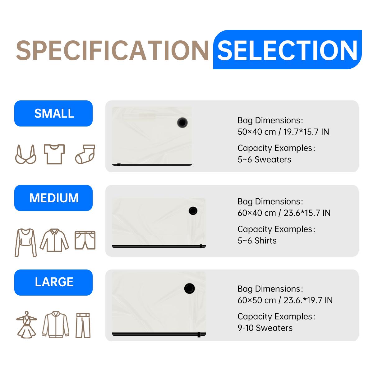 [Inspink] Travel Vacuum Compression Storage Bags with USB Rechargeable Electric Pump Ultra Compact Lightweight Space Savers for Clothing & Travel Essentials Zipper Pouches Outdoor Packing System Hand Organizer Holiday Variety Pack