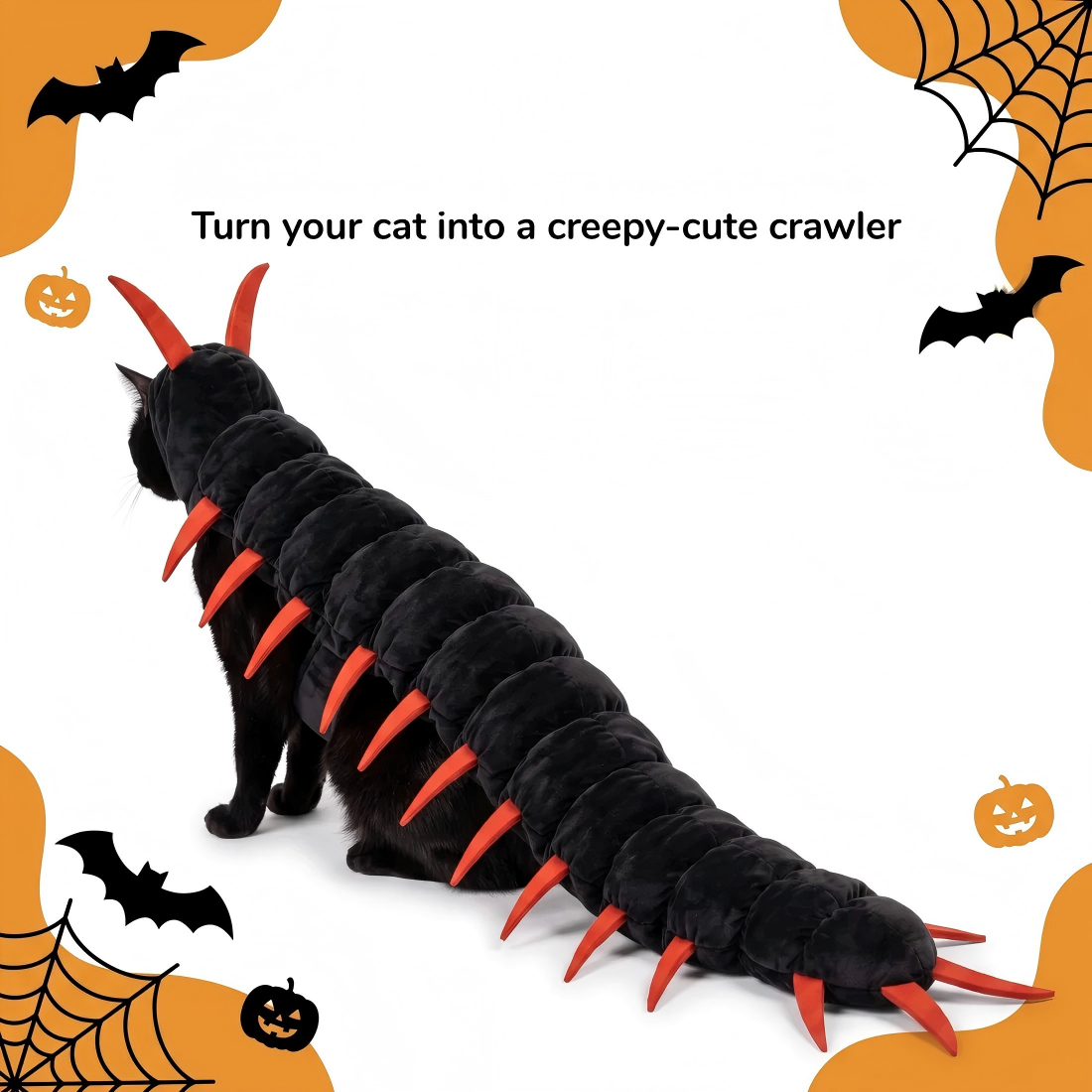 Cat Centipede Costume | Soft Plush, Adjustable Fit