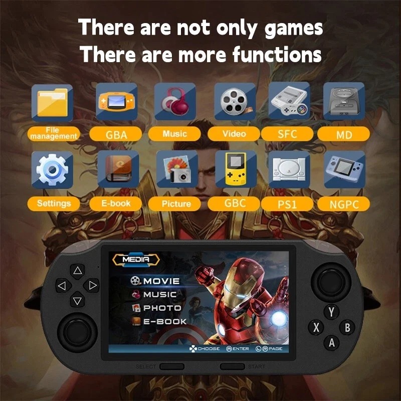 SF3000 Retro Handheld Game Console with 4.5 Inch IPS Screen 3000mAh Battery & 16GB TF Card for Boys Gift Gaming & accessories  game Cables cool gadgets boys Box Compact game console retro game consoles gamer gifts for him portable retro game console