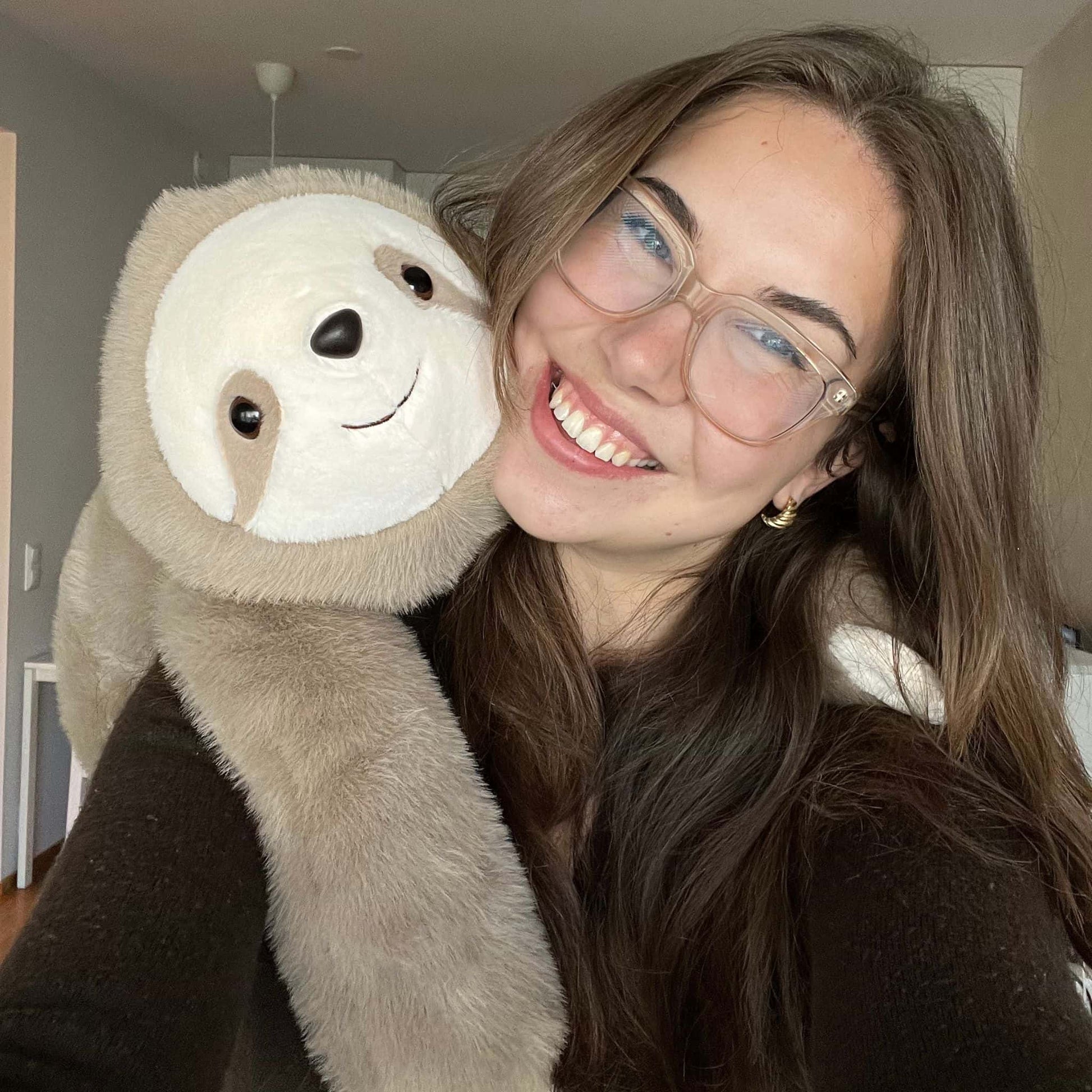 Weighted Stuffed Animal – Panda, Sloth, Bear, Koala, Raccoon & Dinosaur Plushie with Extra-Long Hugging Arms, Soft Huggable Stuffed Animal for Comfort (Panda, 25.6'')