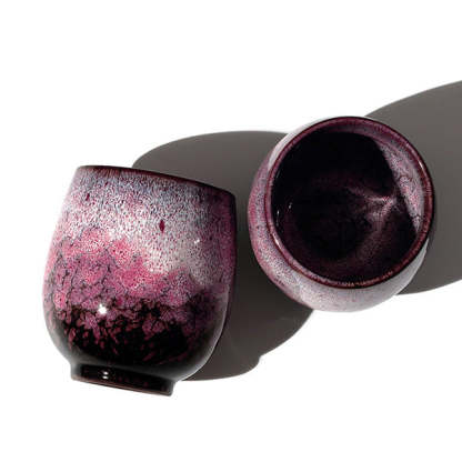 Kung Fu Tea Cup Pink Sakura Handmade Ceramics