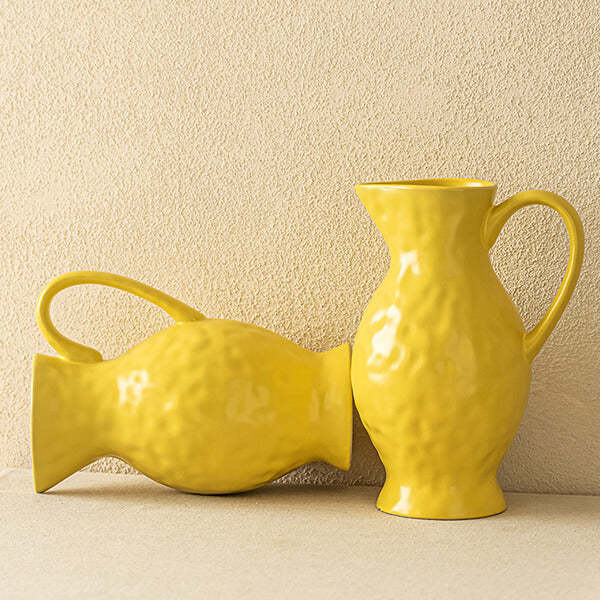 Nordic-Style Textured Ceramic Vase