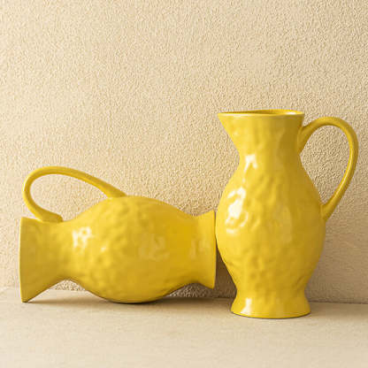 Nordic-Style Textured Ceramic Vase