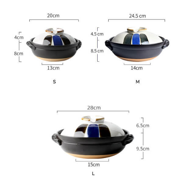 Japanese Hand-Painted Casserole Dishes Pot