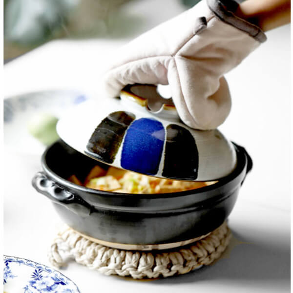 Japanese Hand-Painted Casserole Dishes Pot