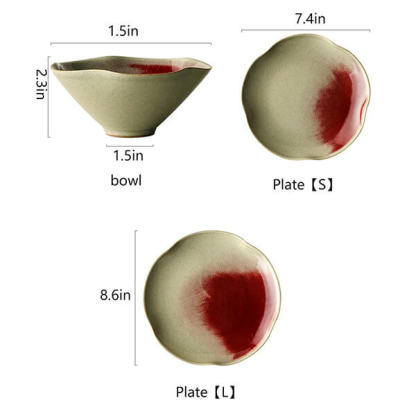 Handcrafted Ceramic Petal Plates and Bowls