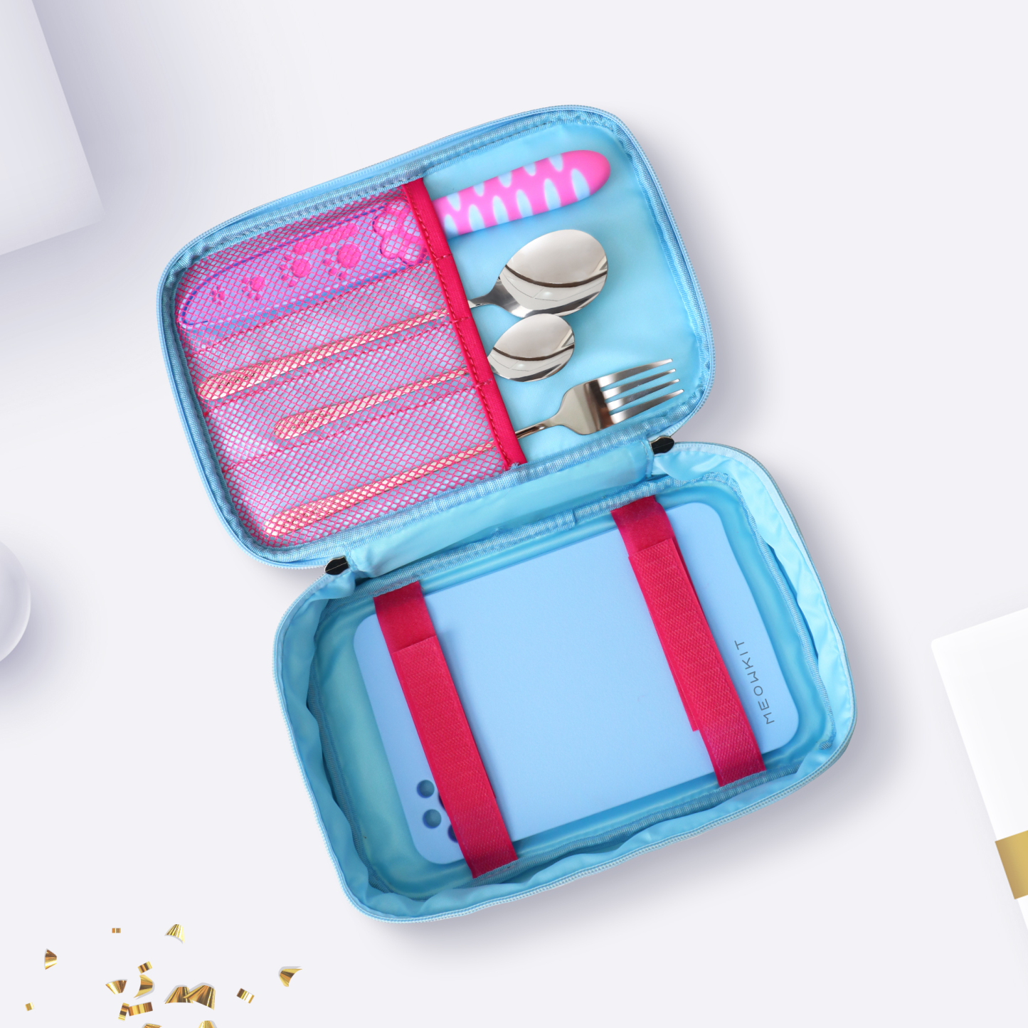 Meowkit 6-Piece Outdoor Tableware Set – Portable Picnic Utensils for Travel & Camping