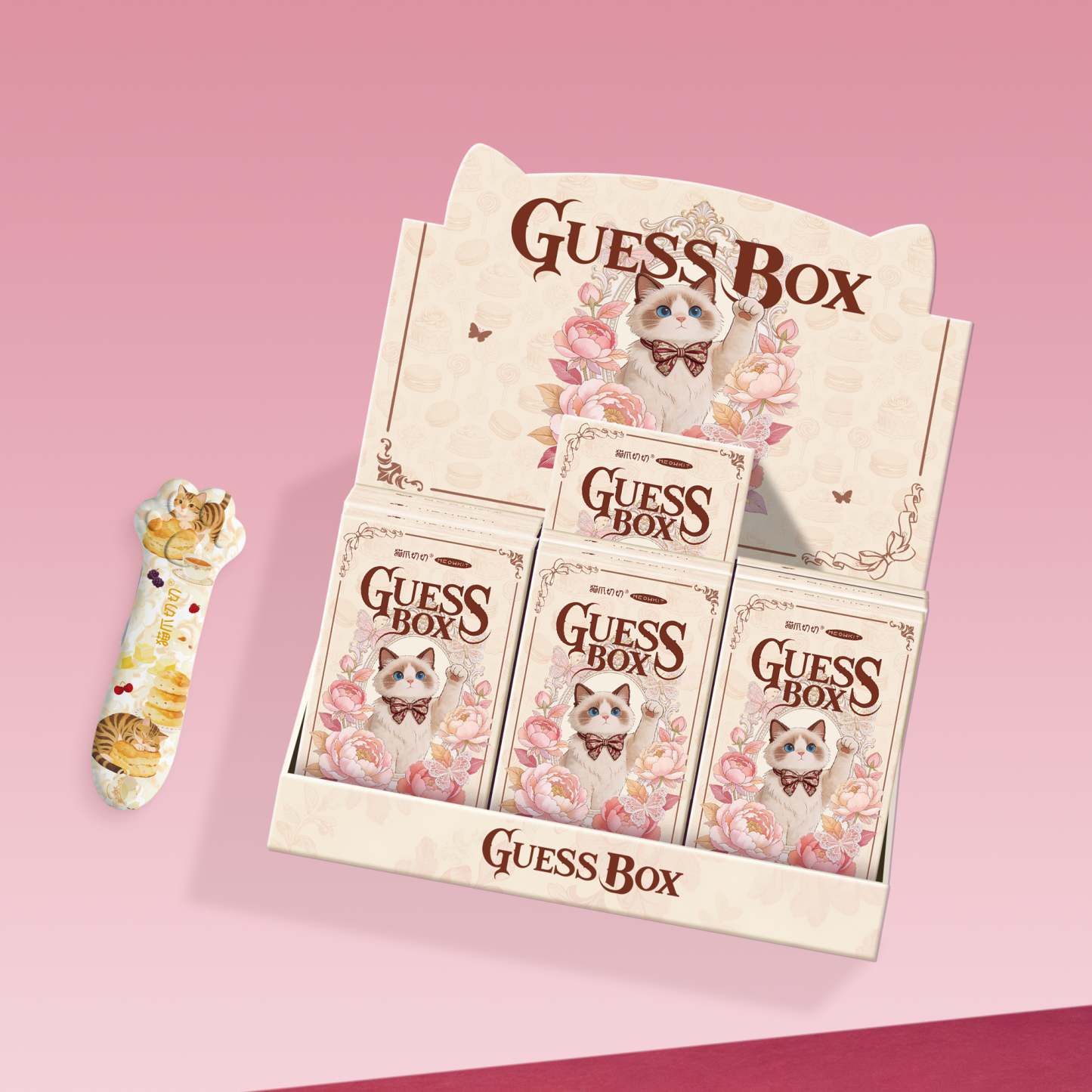 Meowkit Cat Paw Box Cutter Mystery Box - Vintage Tea Patisserie Collection