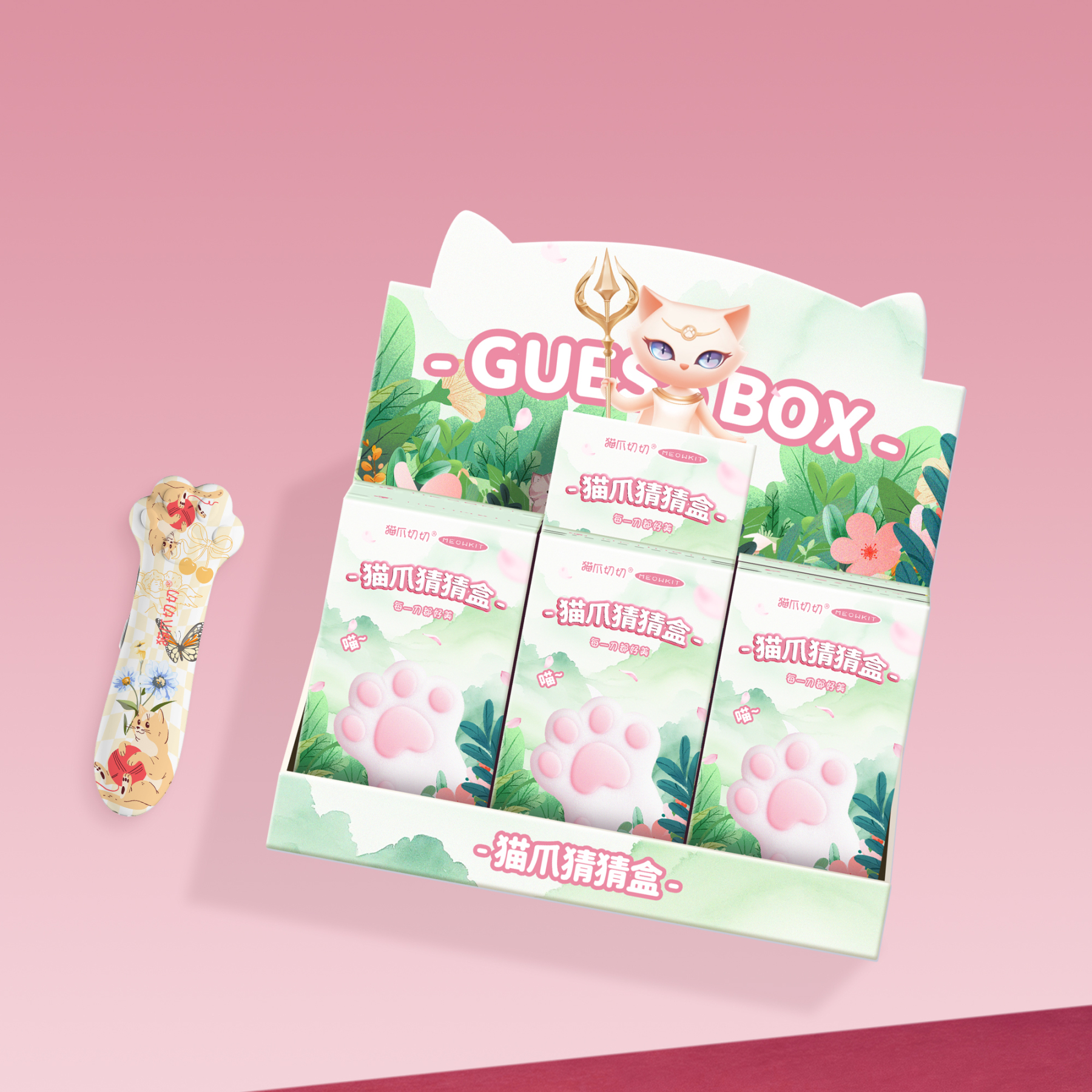 Meowkit Surprise Blind Box – Cute Cat Claw Box Cutter