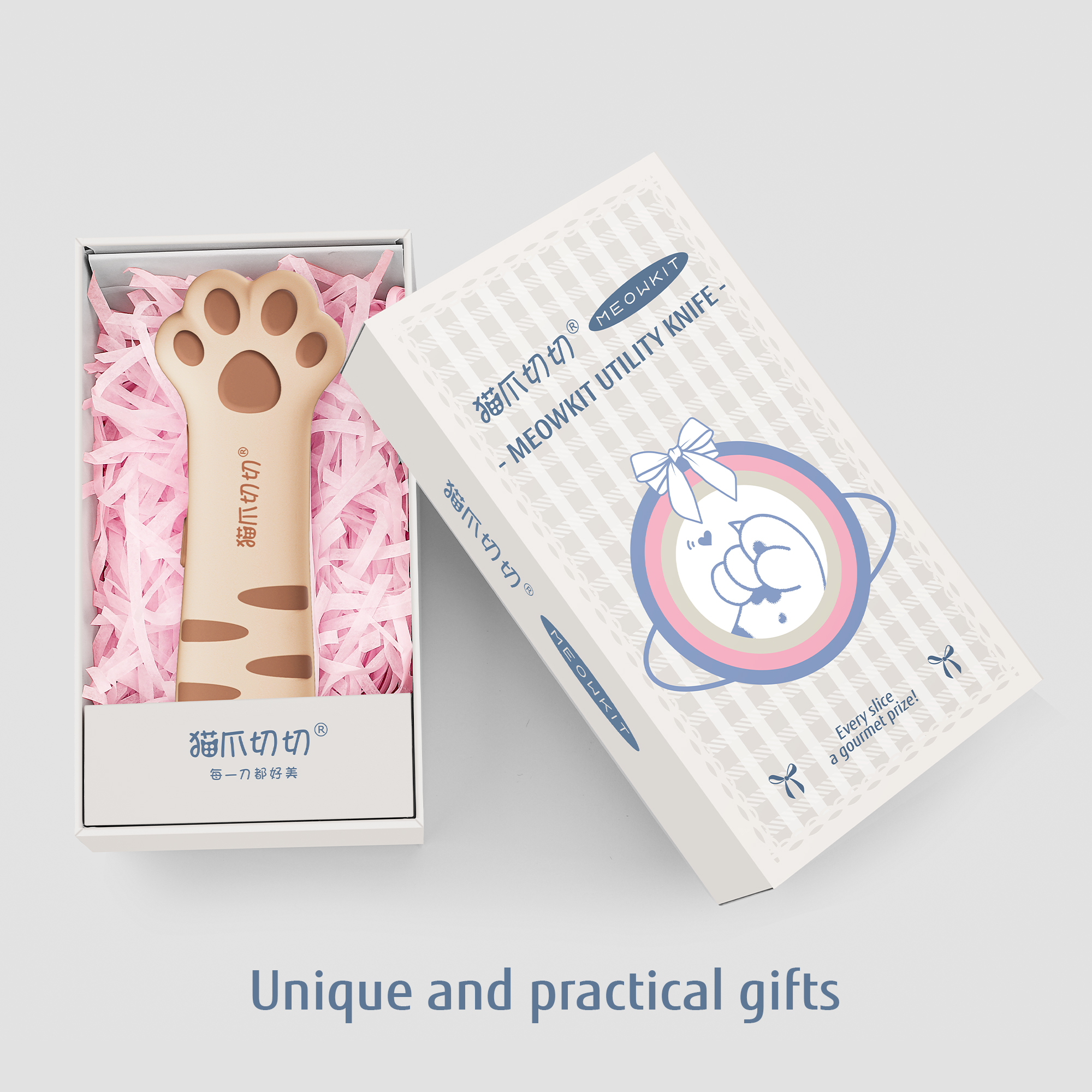 Meowkit Cute Cat Claw Box Cutter – Mocha Brown