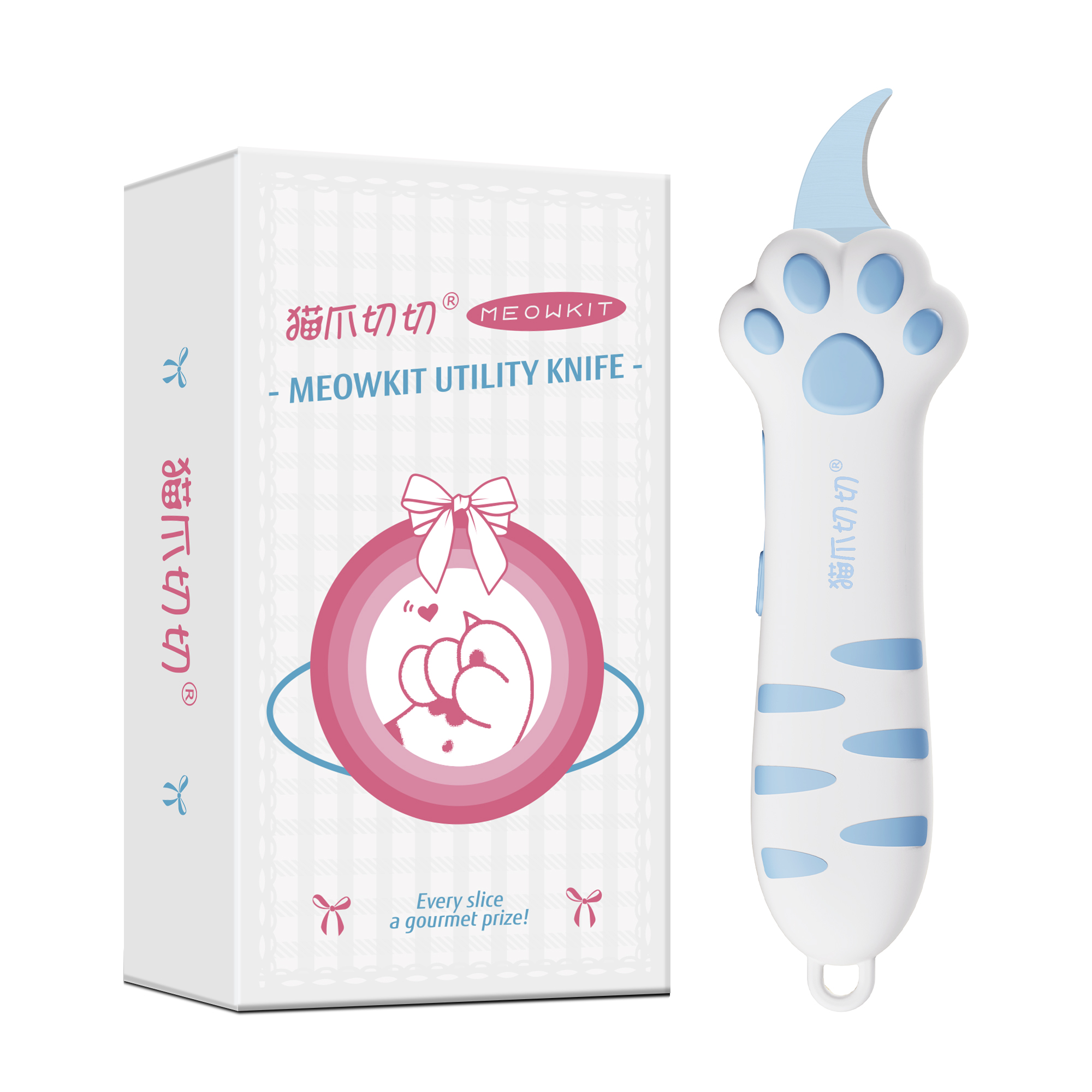 Meowkit Cute Cat Claw Box Cutter – Sky Blue