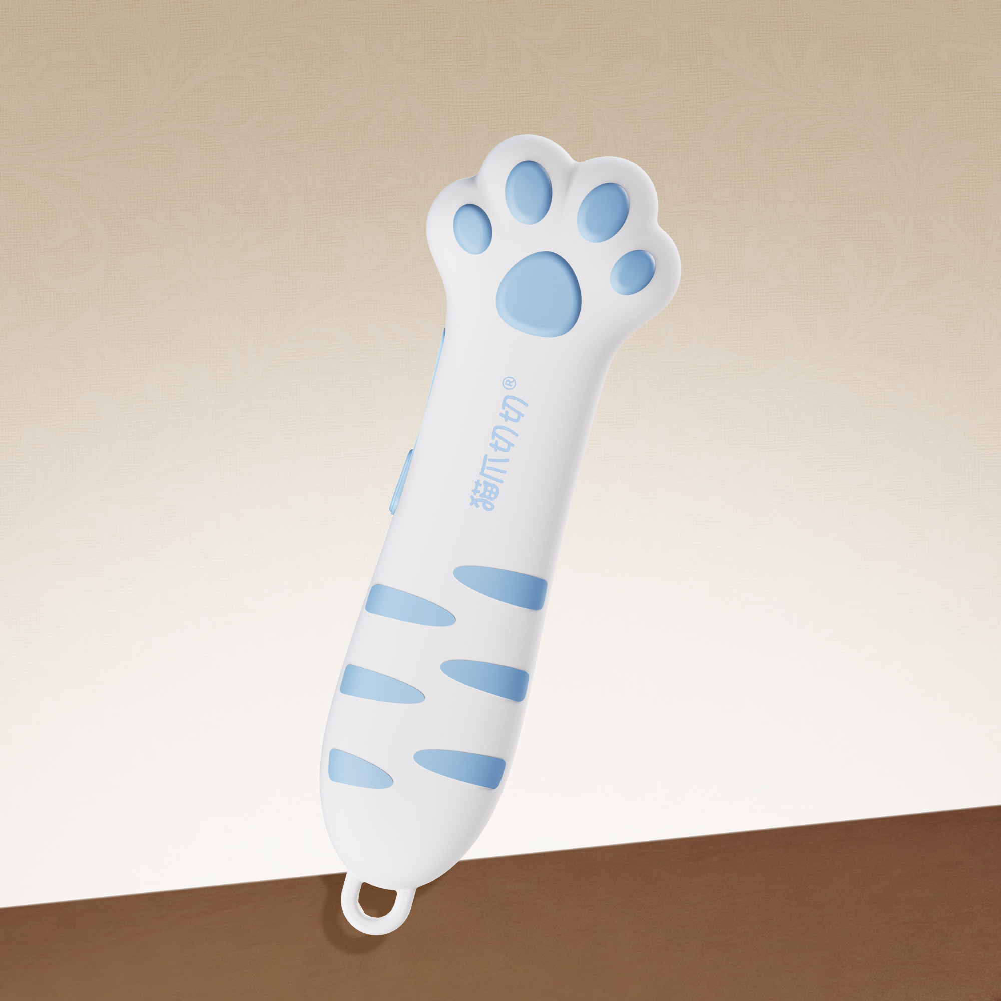 MEOWKIT Retractable Cat Claw Box Cutter – Safe One-Button Slide (Sky Blue)