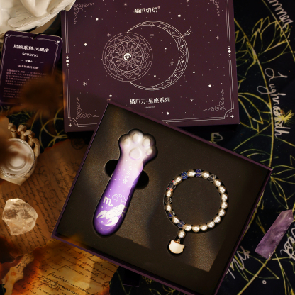 Meowkit Cat Paw Box Cutter Gift Set – 12 Astrology-Inspired Designs
