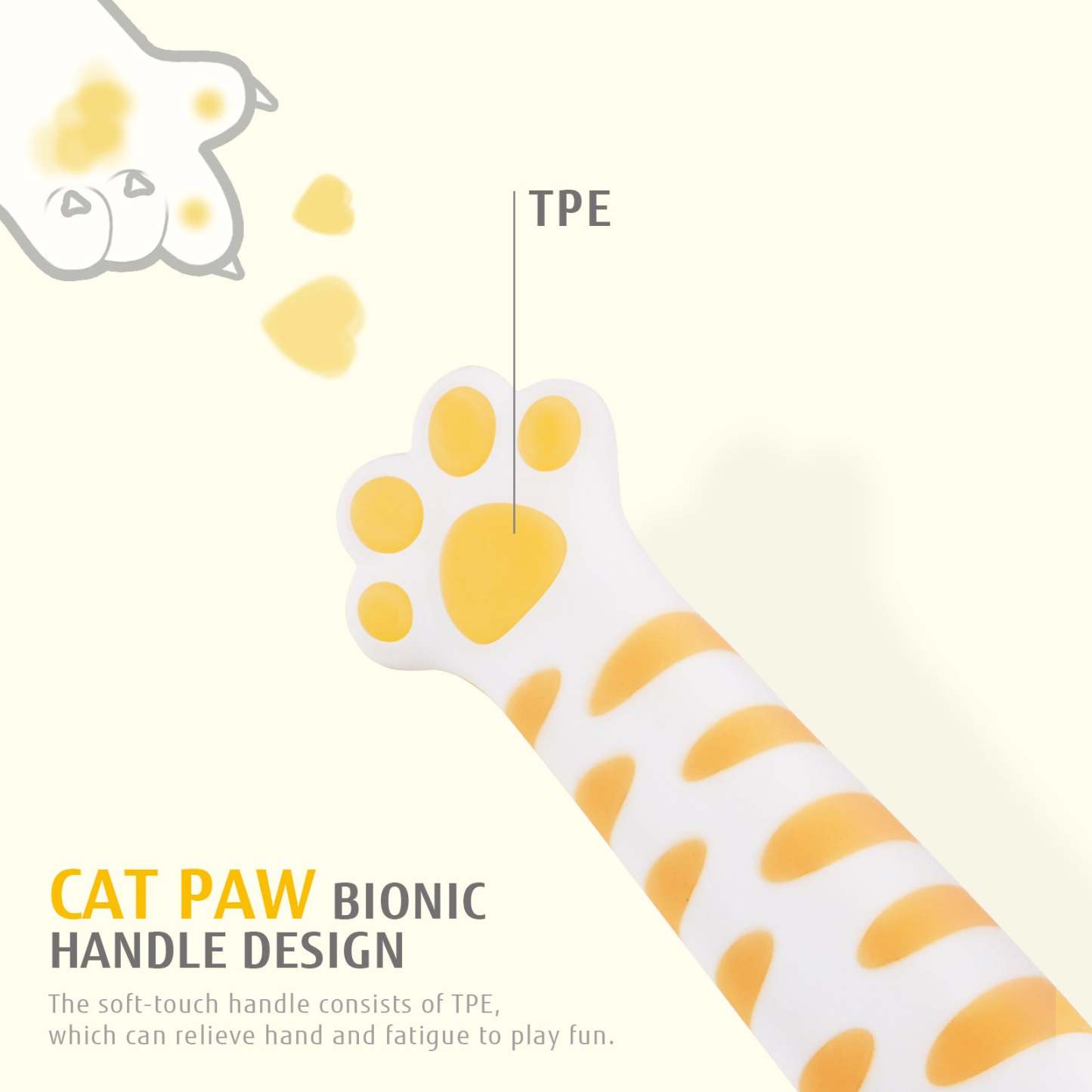 Meowkit 5-Piece Kitchen Knife Set, Yellow Cute Knife Set with Block and Scissors
