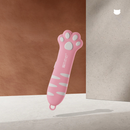 MEOWKIT Retractable Cat Paw Box Cutter – Safe One-Button Slide