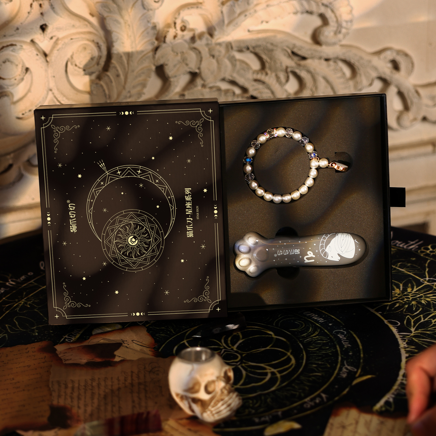 Meowkit Cat Paw Box Cutter Gift Set – 12 Astrology-Inspired Designs