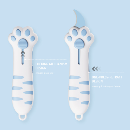 Meowkit Cute Cat Claw Box Cutter – Sky Blue