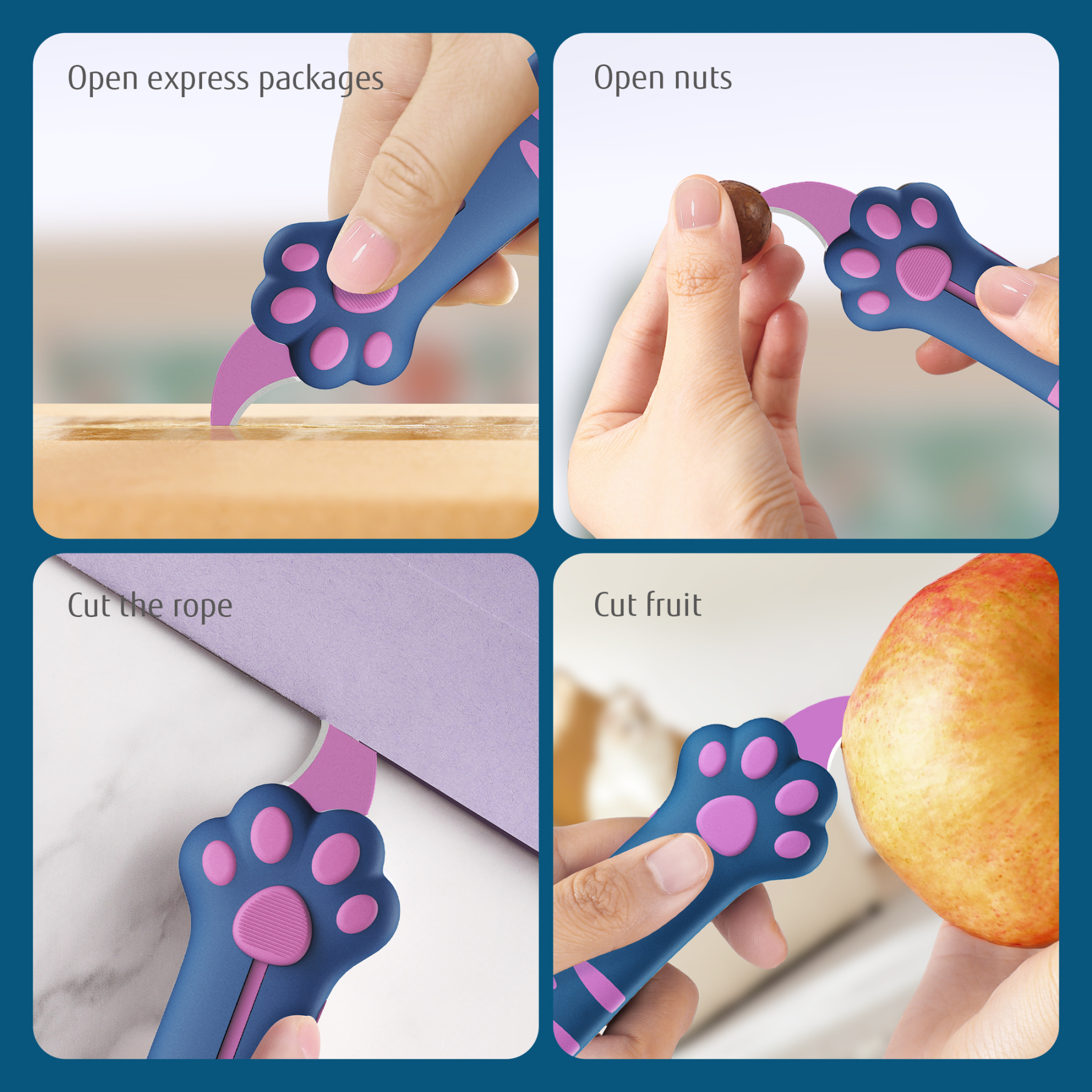 Meowkit Cute Cat Claw Box Cutter - Heart Sea Limited Edition