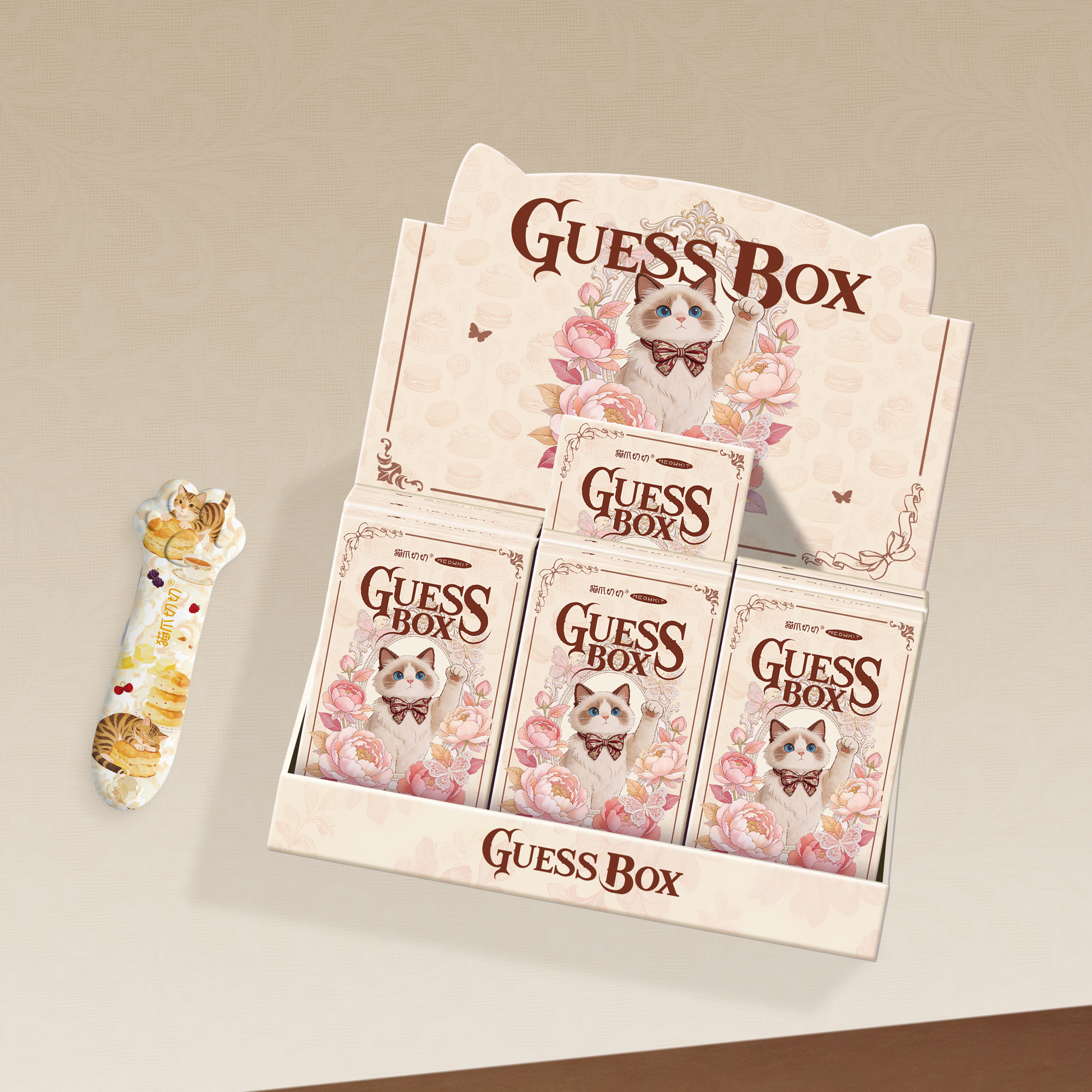 Meowkit Cat Paw Box Cutter Mystery Box - Vintage Tea Patisserie Collection