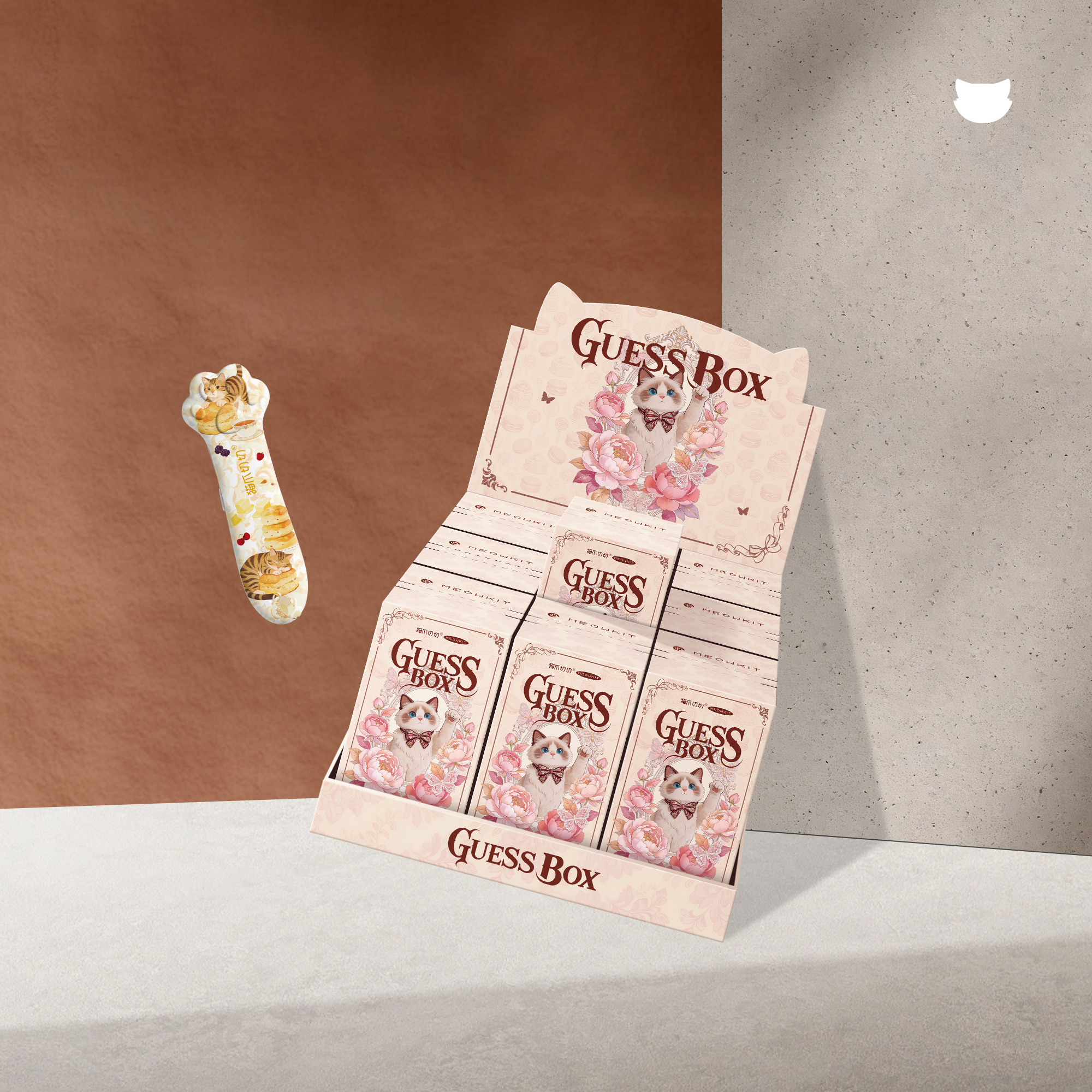 MEOWKIT Cat Paw Box Cutter Mystery Box - Vintage Tea Patisserie Collection