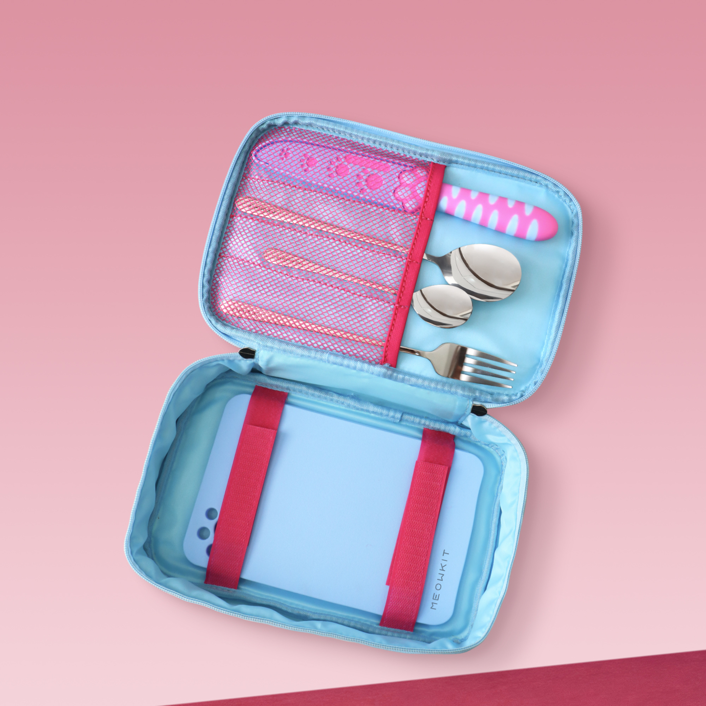 Meowkit 6-Piece Outdoor Tableware Set – Portable Picnic Utensils for Travel & Camping