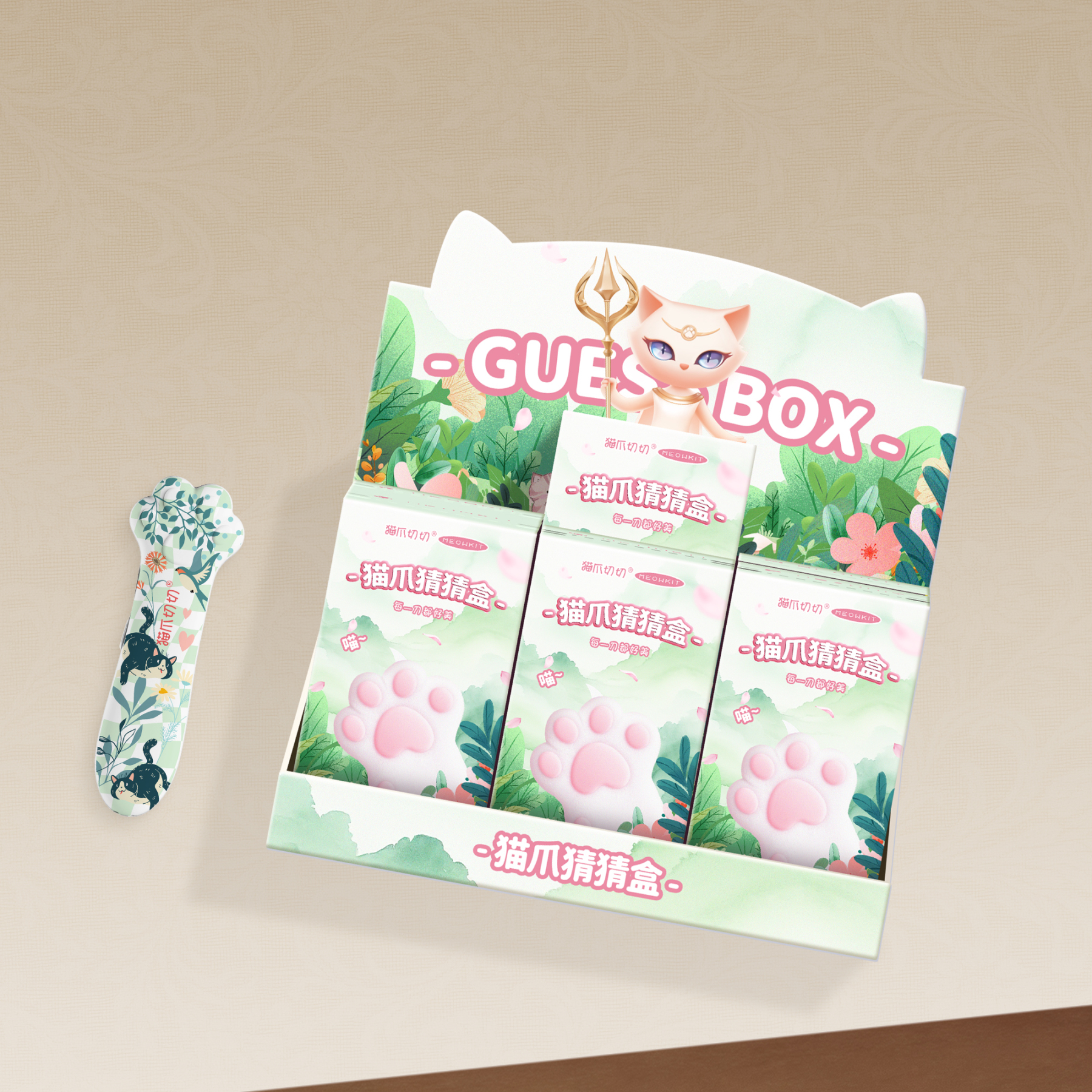 Meowkit Surprise Blind Box – Cute Cat Claw Box Cutter