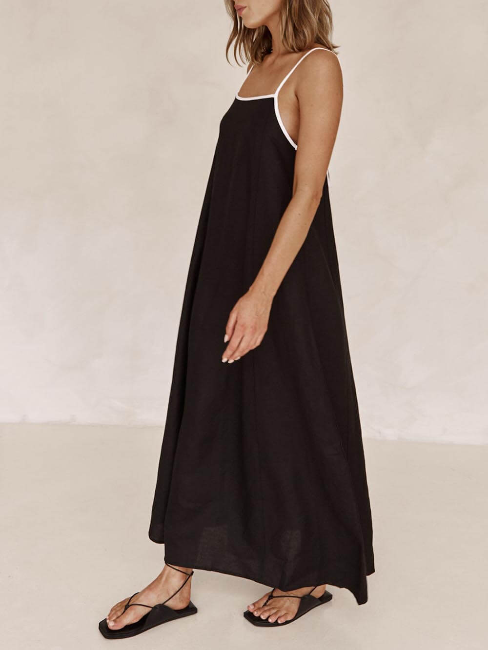 Classic Holiday Style Contrasting Suspender Dress