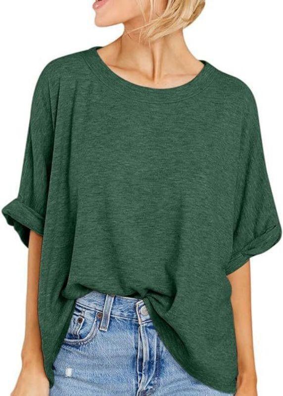 Women's plus-size casual short-sleeved loose T-shirt top